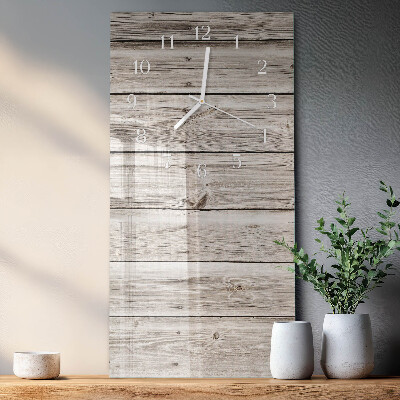 Horloge rectangulaire verticale Lattes de bois