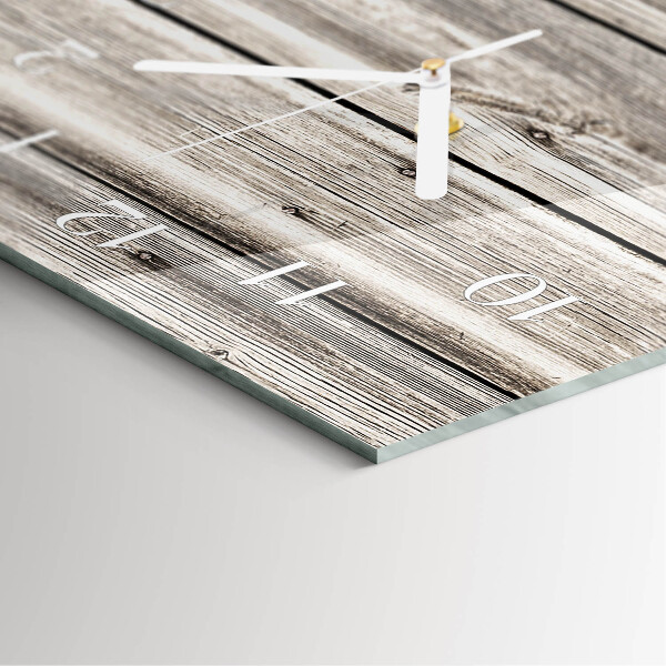 Horloge rectangulaire verticale Lattes de bois