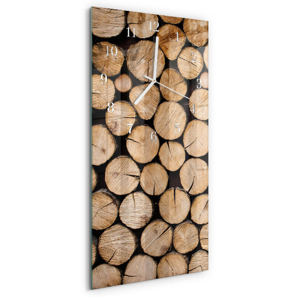Horloge rectangulaire verticale Poutres en bois
