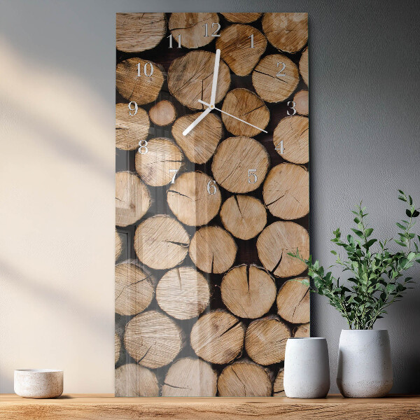 Horloge rectangulaire verticale Poutres en bois