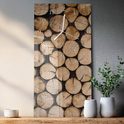 Horloge rectangulaire verticale Poutres en bois