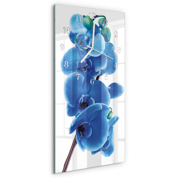 Horloge rectangulaire verticale Orchidée