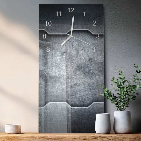 Horloge rectangulaire verticale Métal