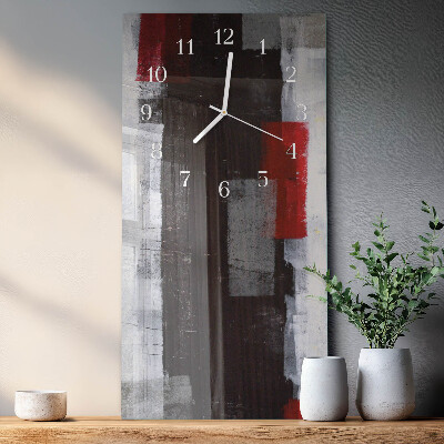 Horloge rectangulaire verticale Abstraction