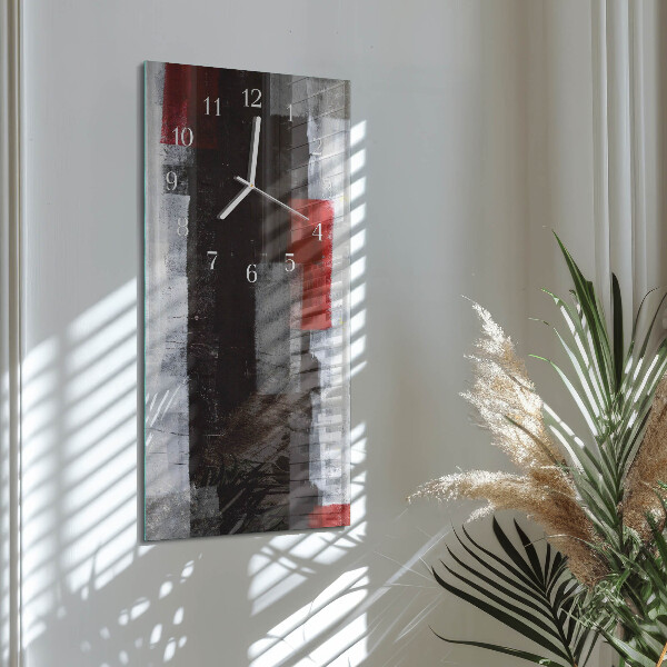 Horloge rectangulaire verticale Abstraction