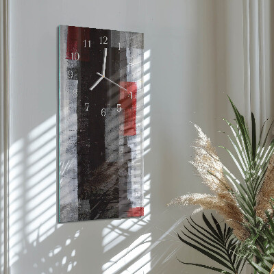 Horloge rectangulaire verticale Abstraction