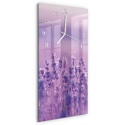 Horloge rectangulaire verticale Lavande