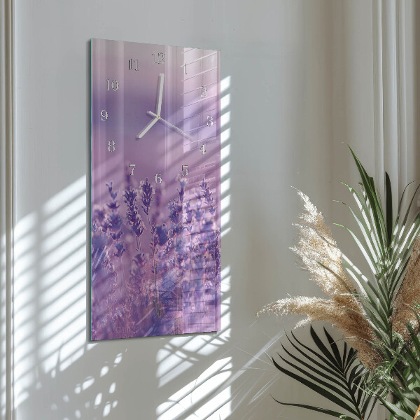 Horloge rectangulaire verticale Lavande