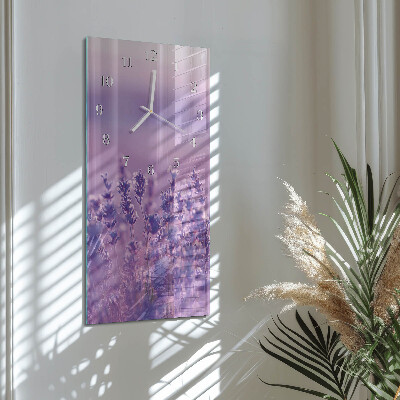 Horloge rectangulaire verticale Lavande