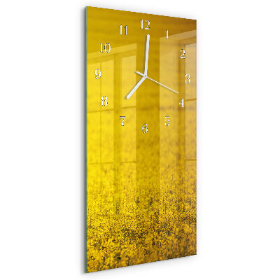 Horloge rectangulaire verticale Champ de fleurs