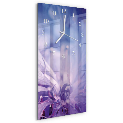 Horloge rectangulaire verticale Fleur