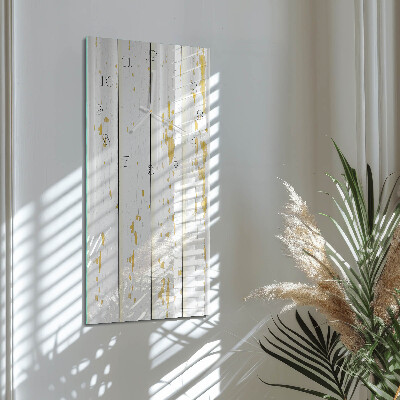 Horloge rectangulaire verticale Plancher en bois