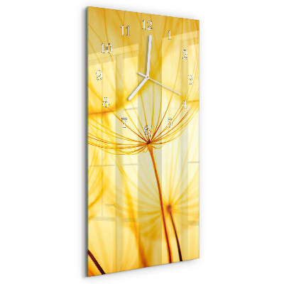 Horloge rectangulaire verticale Fleur