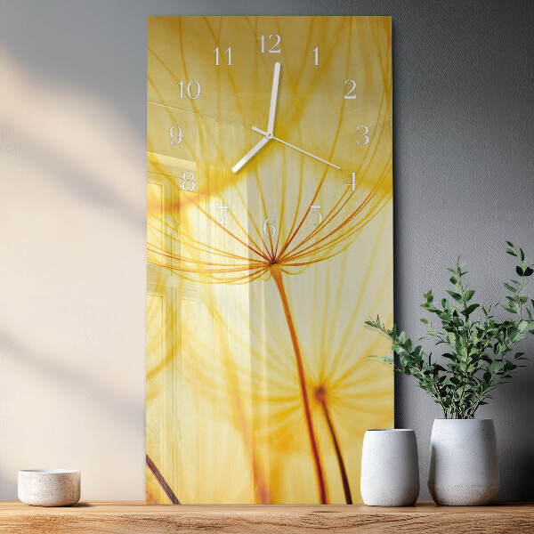 Horloge rectangulaire verticale Fleur