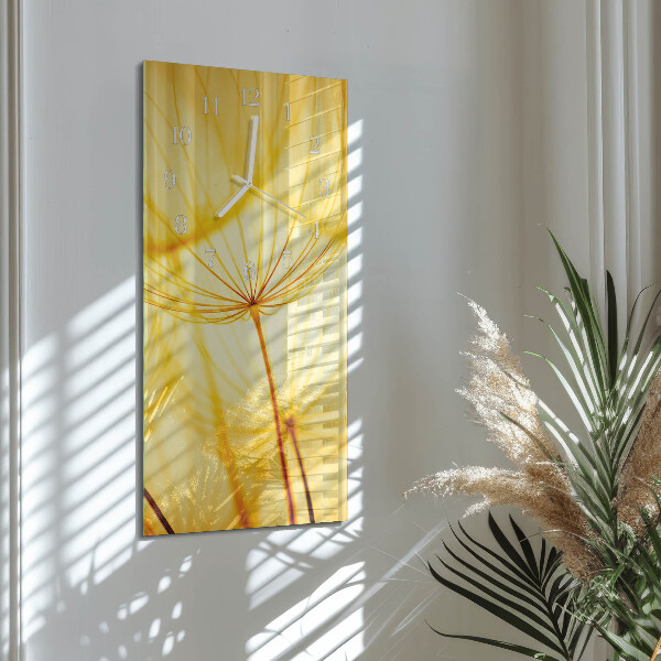 Horloge rectangulaire verticale Fleur