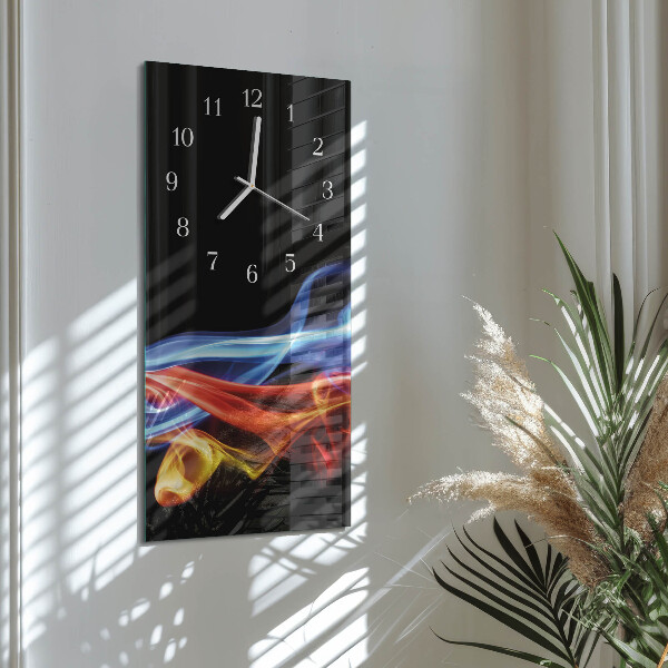 Horloge rectangulaire verticale Fumée abstraite