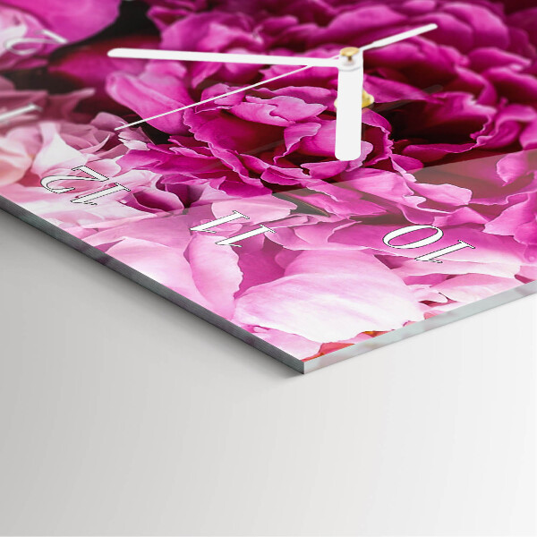 Horloge rectangulaire verticale Pivoine