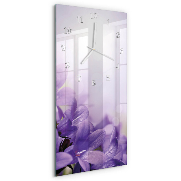 Horloge rectangulaire verticale Fleur