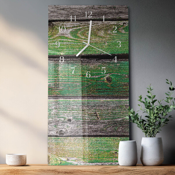 Horloge rectangulaire verticale Planches de bois
