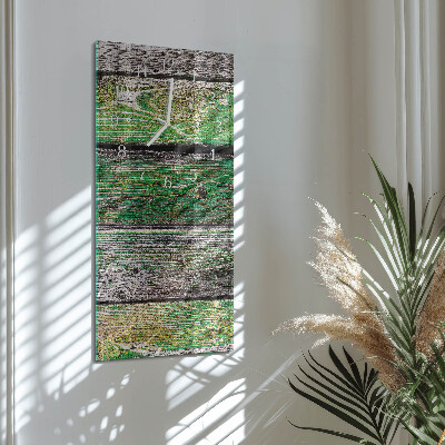 Horloge rectangulaire verticale Planches de bois