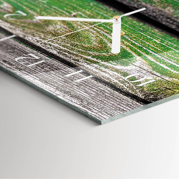 Horloge rectangulaire verticale Planches de bois