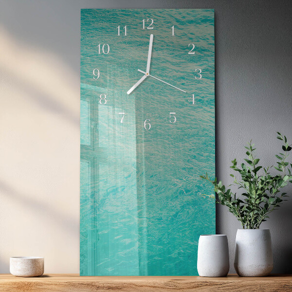 Horloge rectangulaire verticale Eau
