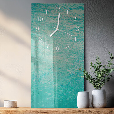Horloge rectangulaire verticale Eau