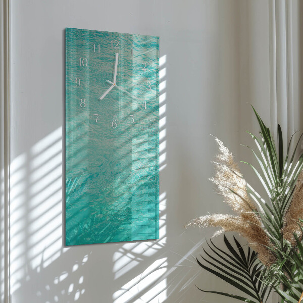 Horloge rectangulaire verticale Eau
