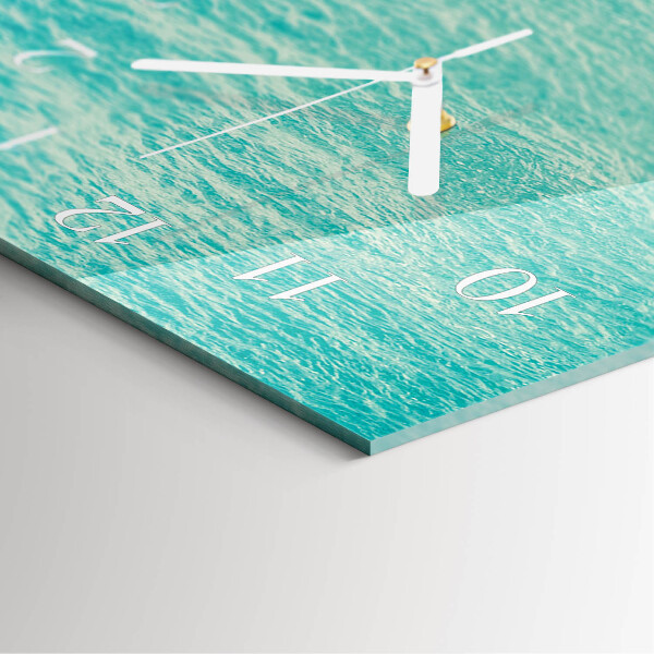 Horloge rectangulaire verticale Eau