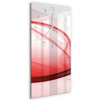 Horloge rectangulaire verticale Lignes abstraites