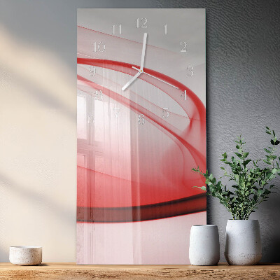 Horloge rectangulaire verticale Lignes abstraites