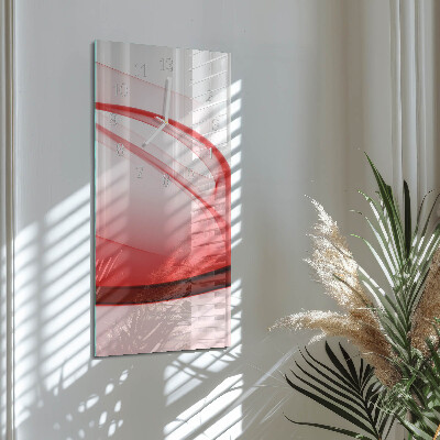 Horloge rectangulaire verticale Lignes abstraites