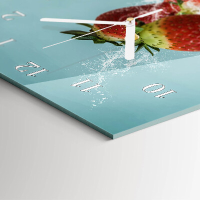Horloge rectangulaire verticale Fraise