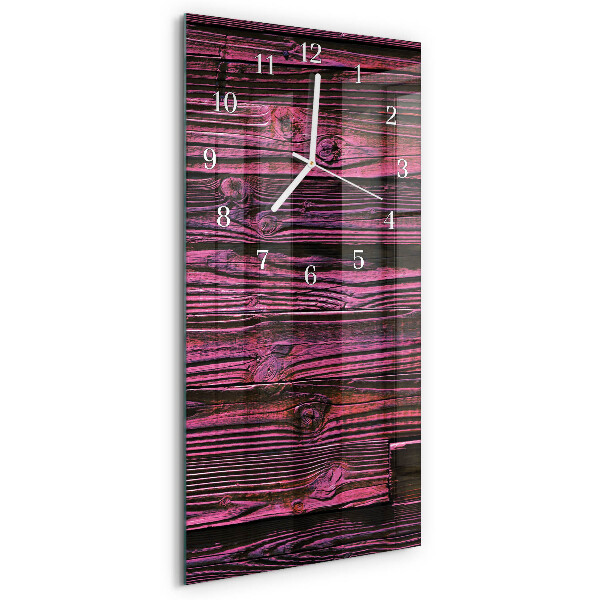 Horloge rectangulaire verticale panneaux de bois