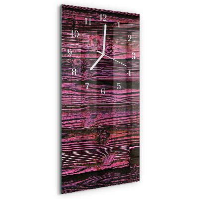 Horloge rectangulaire verticale panneaux de bois