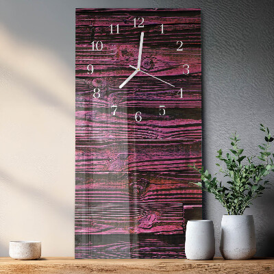 Horloge rectangulaire verticale panneaux de bois