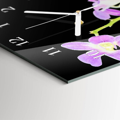 Horloge rectangulaire verticale Fleurs