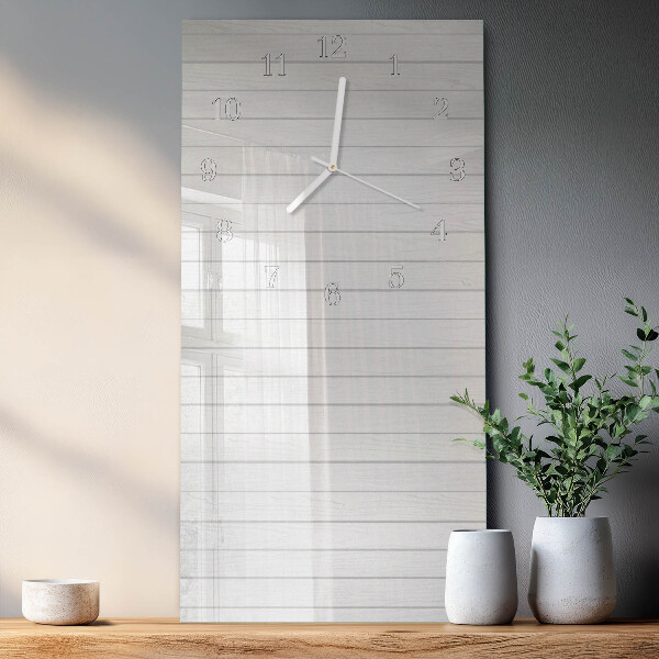 Horloge rectangulaire verticale Rayures