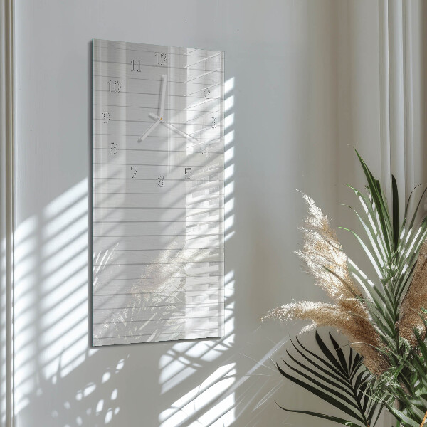 Horloge rectangulaire verticale Rayures