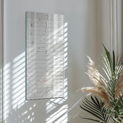 Horloge rectangulaire verticale Rayures
