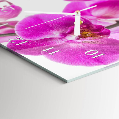Horloge rectangulaire verticale Orchidées