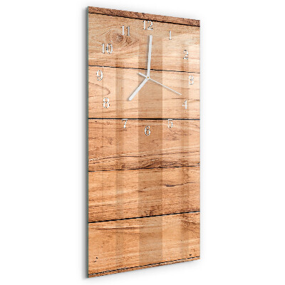 Horloge rectangulaire verticale panneaux de bois