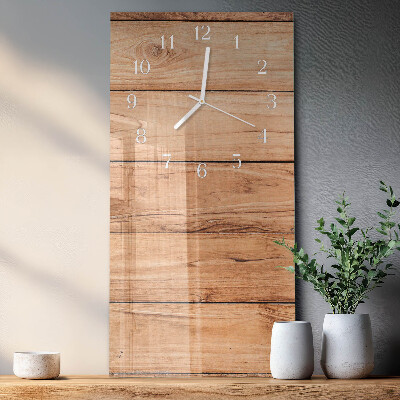 Horloge rectangulaire verticale panneaux de bois