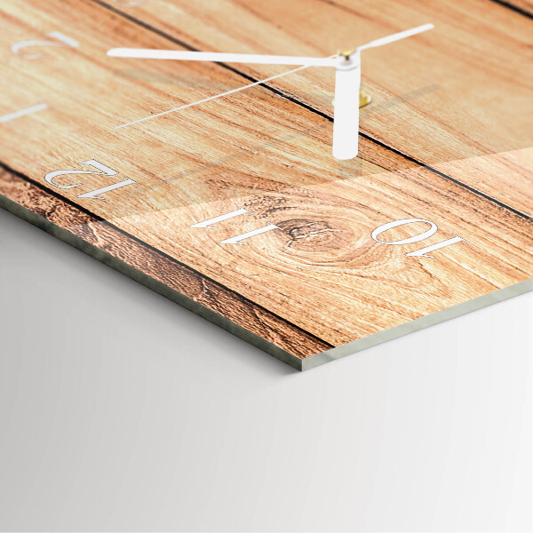 Horloge rectangulaire verticale panneaux de bois