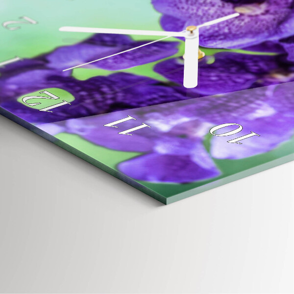 Horloge rectangulaire verticale Fleurs