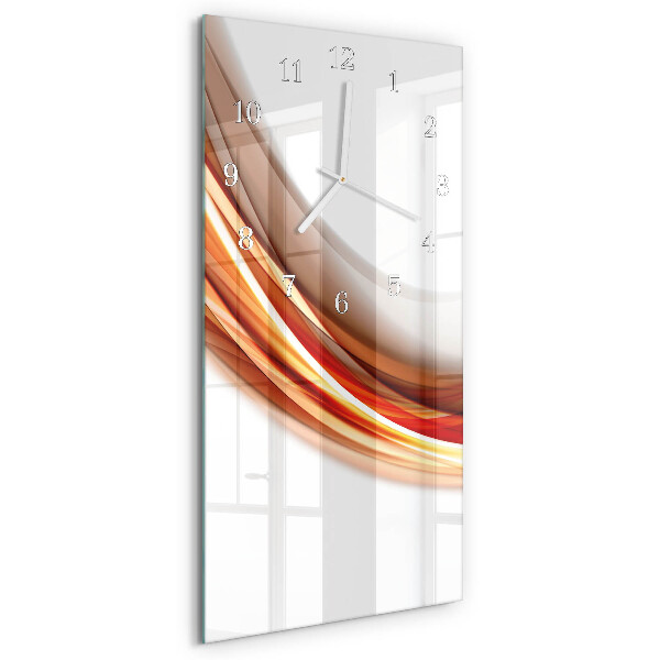 Horloge rectangulaire verticale Lignes abstraites