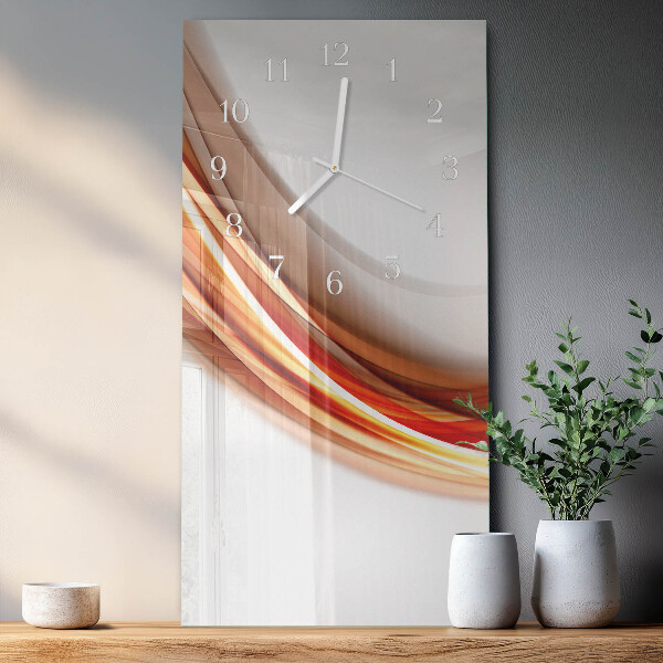 Horloge rectangulaire verticale Lignes abstraites