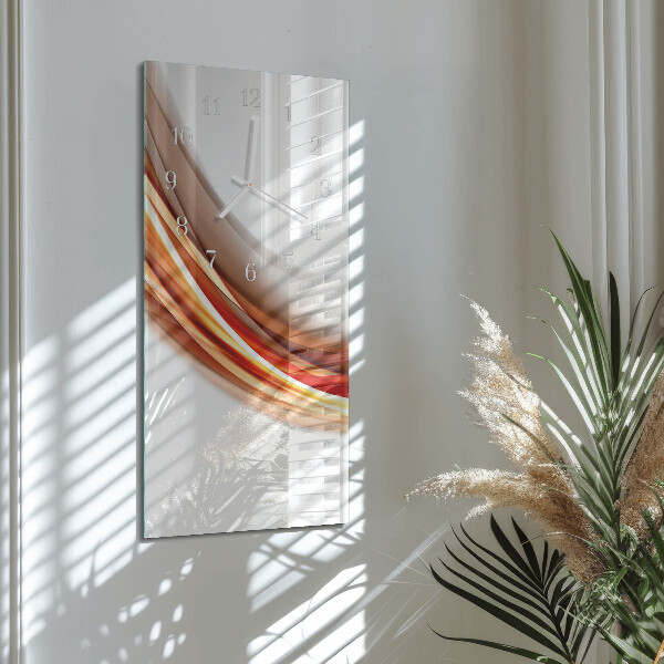 Horloge rectangulaire verticale Lignes abstraites