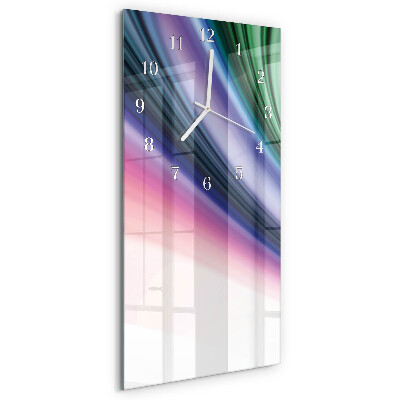 Horloge rectangulaire verticale Lignes abstraites