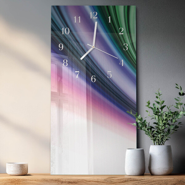 Horloge rectangulaire verticale Lignes abstraites